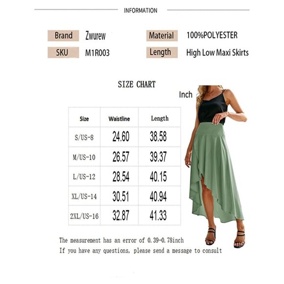 🍒 2/$20 🍒 Off White Hi-Low Skirt with Floral Pattern sz L - Picture 5 of 5